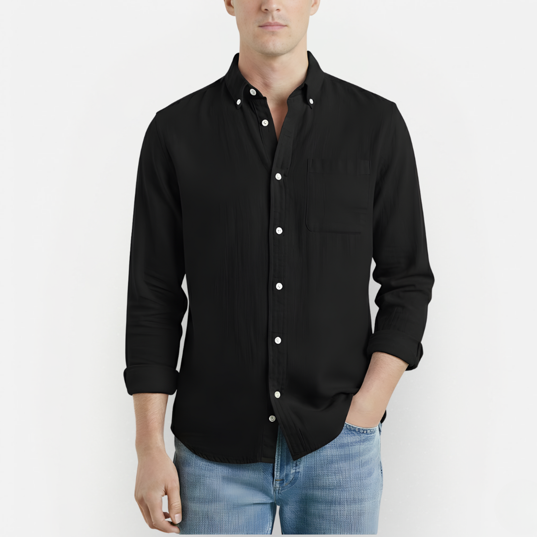 Męska koszula vintage z długim rękawem