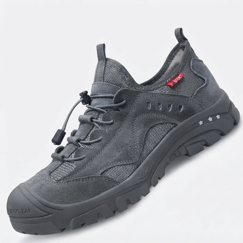 Buty robocze ze stalowym noskiem, oddychające, antypoślizgowe — Szary-2
