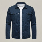 Kurtka jeansowa męska slim fit, 5 kolorów — Granatowy