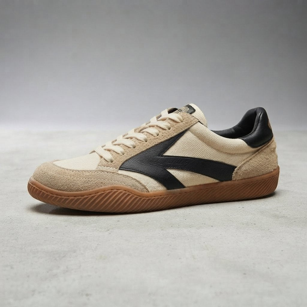 Sneakersy retro z zamszu bydlęcego, podeszwa EVA — 43