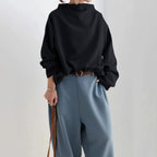 Nina – Damski Sweter Oversized Casual z Długim Rękawem i Golfem