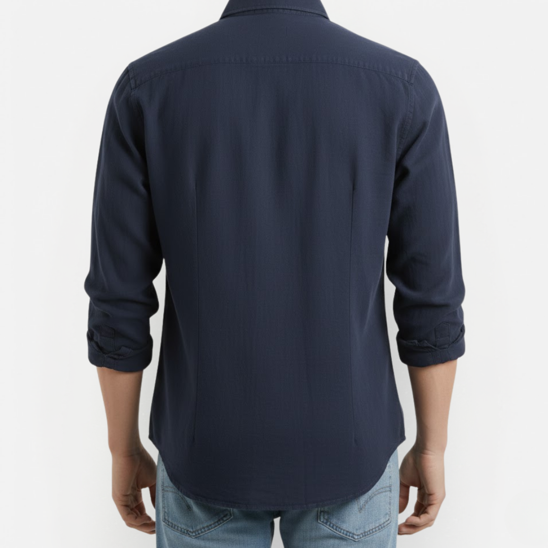 Męska koszula vintage z długim rękawem