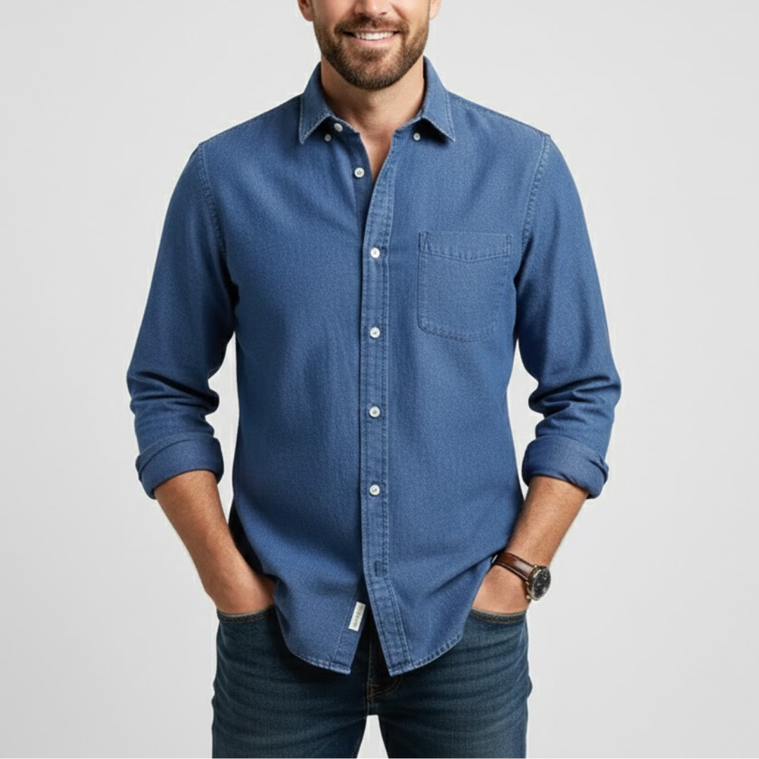 Męska Klasyczna Koszula na Guziki