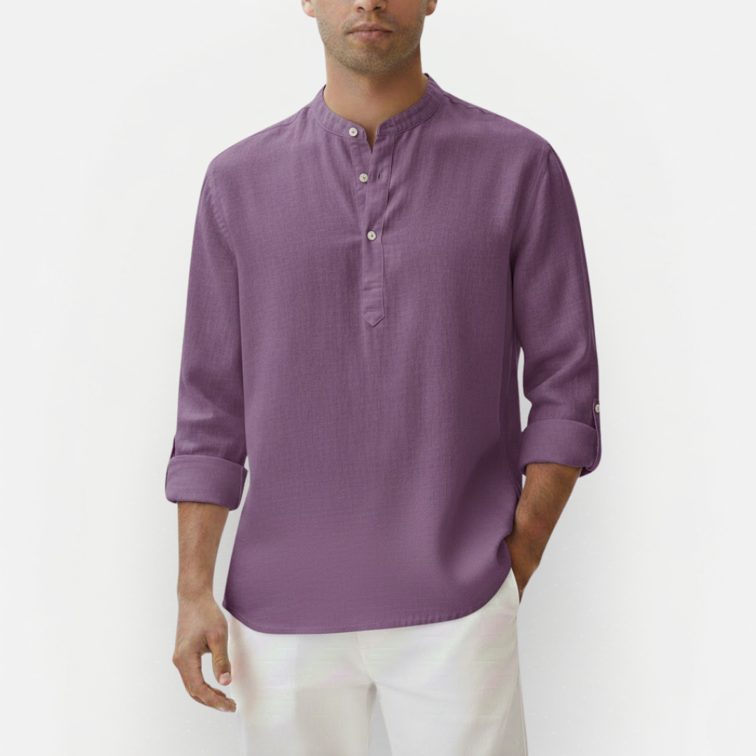 Męska przewiewna koszula lniana