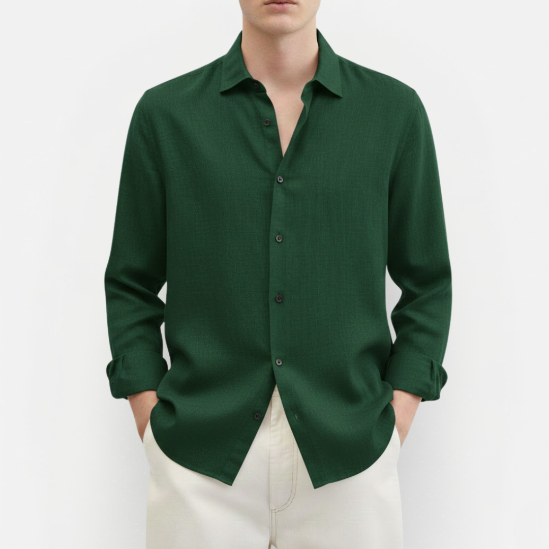 Męska casualowa koszula z długim rękawem