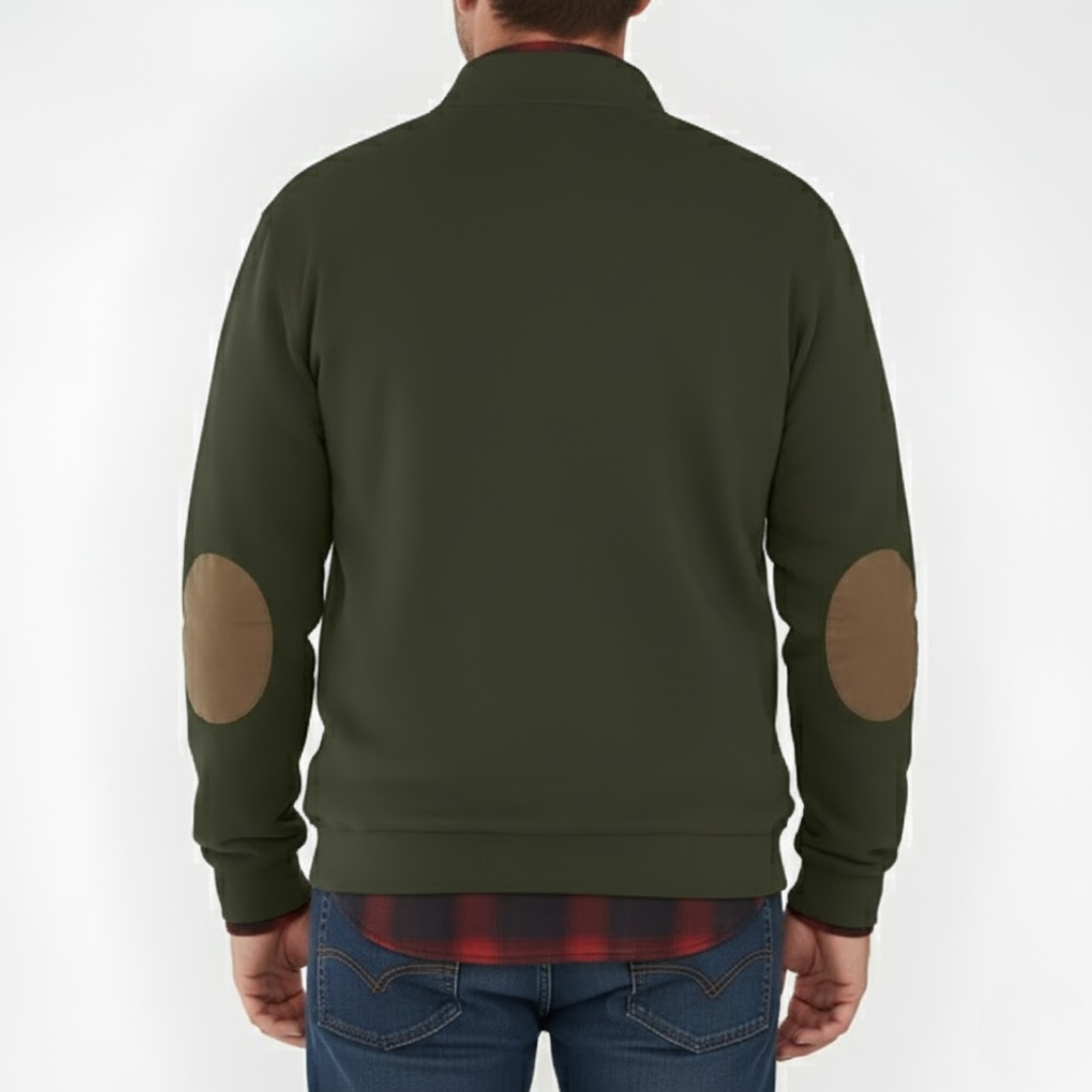 Męski Luksusowy Sweter z Półzamkiem – Luźny Krój