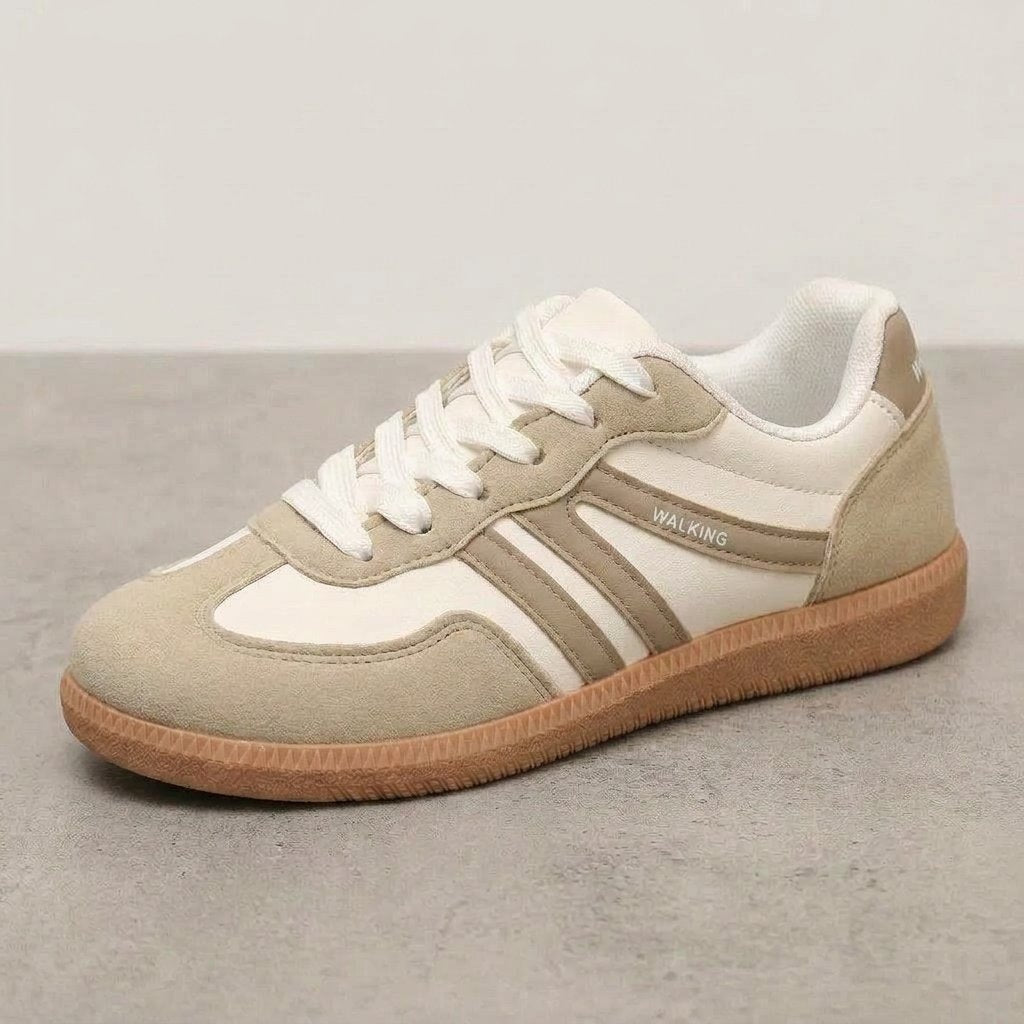 Sneakersy damskie low-top na sznurówki, wiele kolorów — Khaki