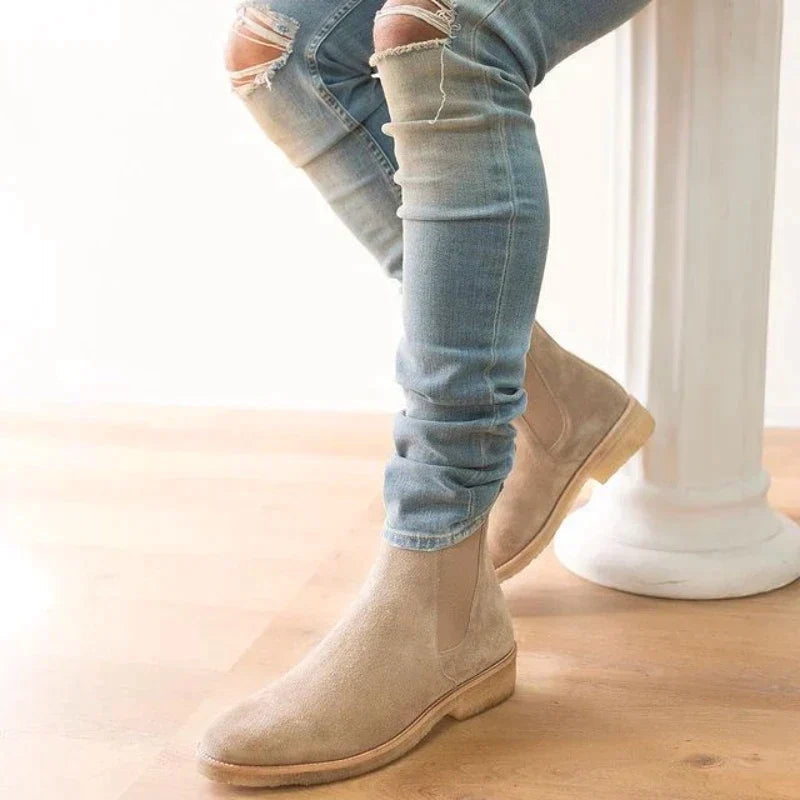 Svenja – Casual Women's Ankle Boots with Non-Slip Sole and Elastic Sides
