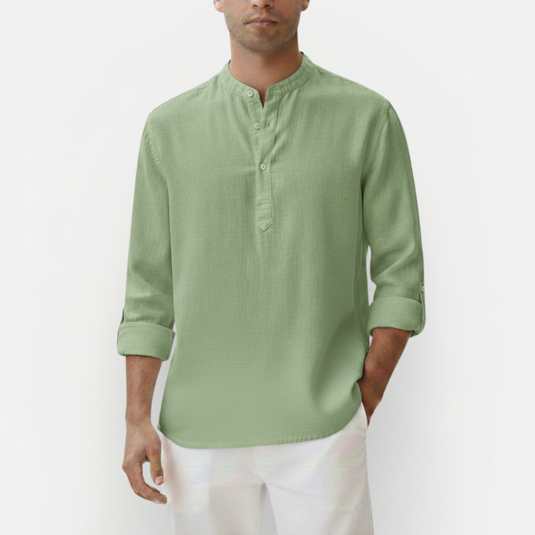 Męska przewiewna koszula lniana