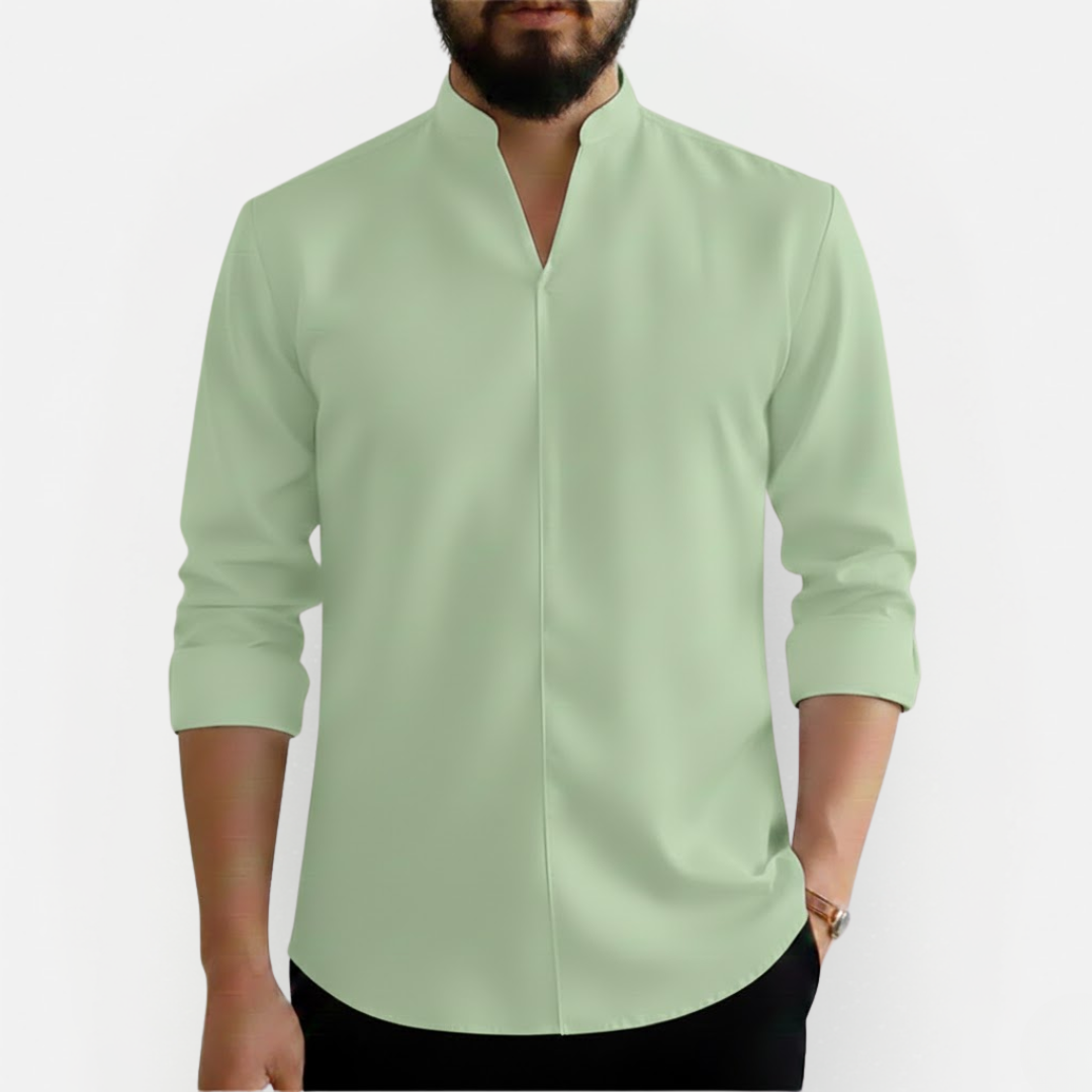 Męska stylowa koszula z dekoltem V