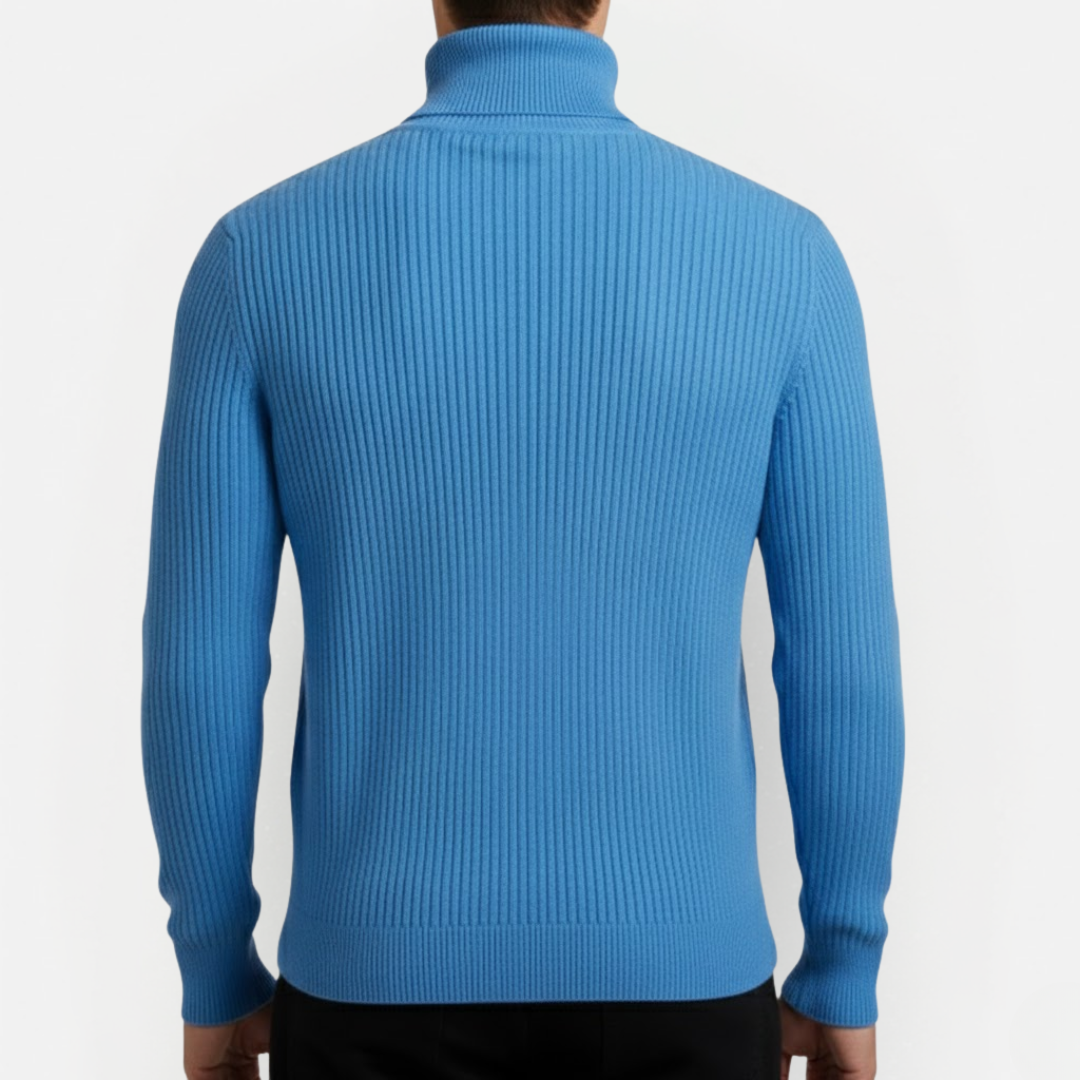 Męski luksusowy sweter z golfem