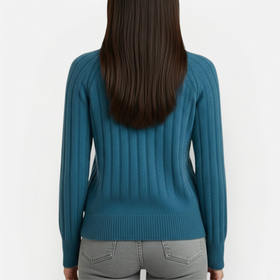 Women's Luxury Sweater with Round Neckline