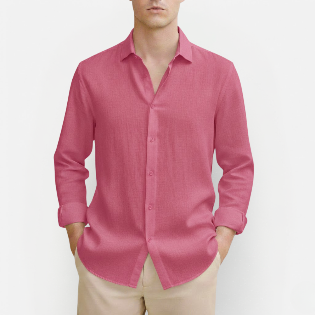 Męska klasyczna koszula lniana