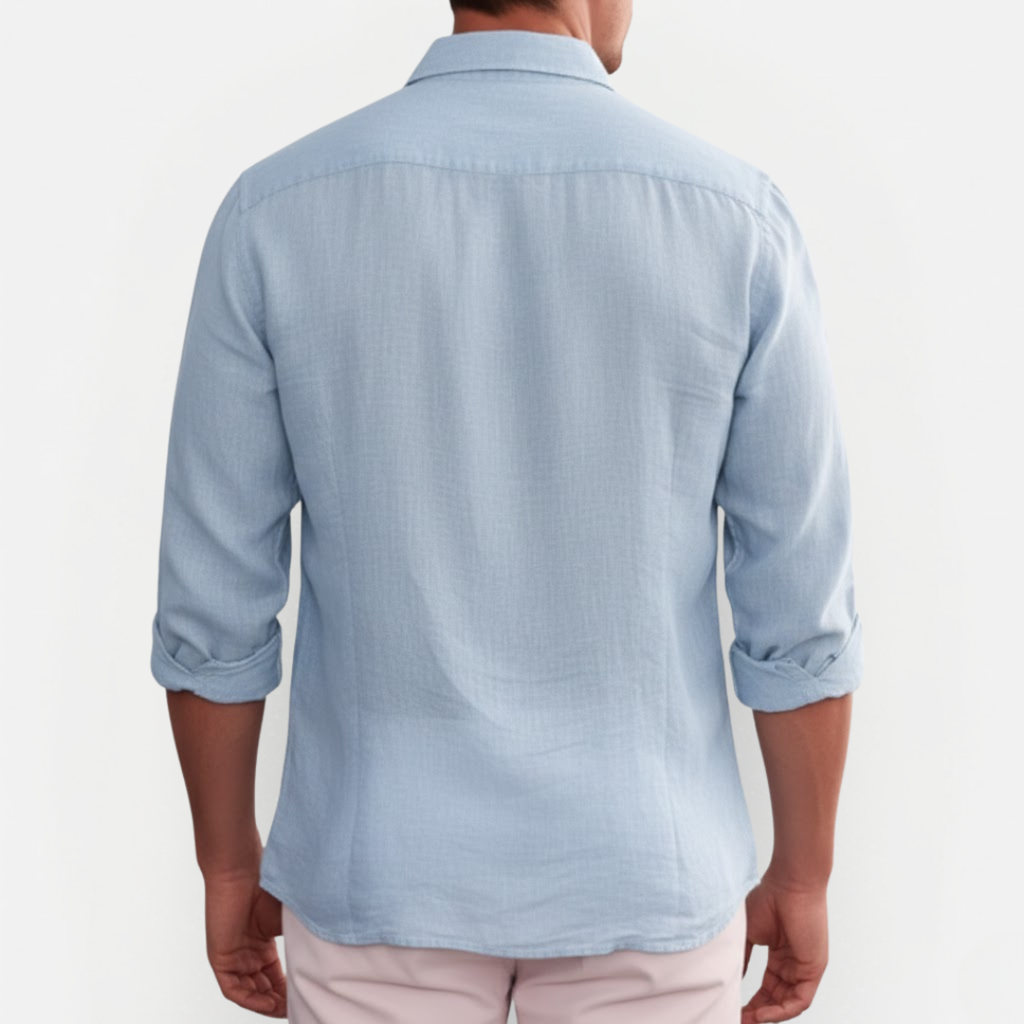 Męska klasyczna koszula z długim rękawem i guzikami