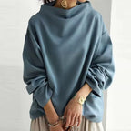 Nina – Damski Sweter Oversized Casual z Długim Rękawem i Golfem
