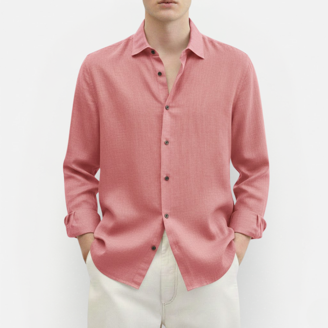 Męska casualowa koszula z długim rękawem