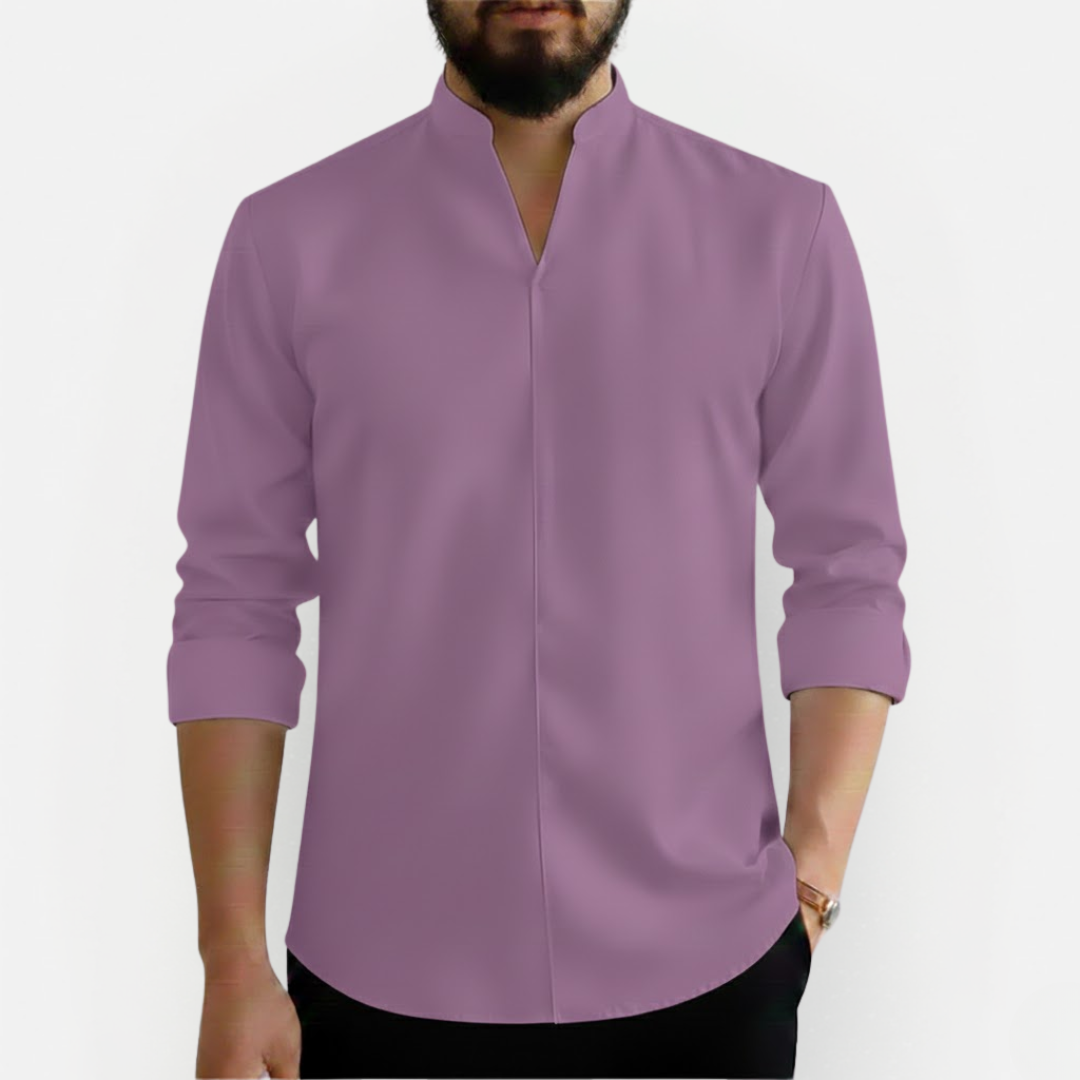 Męska stylowa koszula z dekoltem V