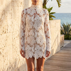 Ażurowa Letnia Sukienka Szydełkowa - Wypoczynek Na Plaży 
