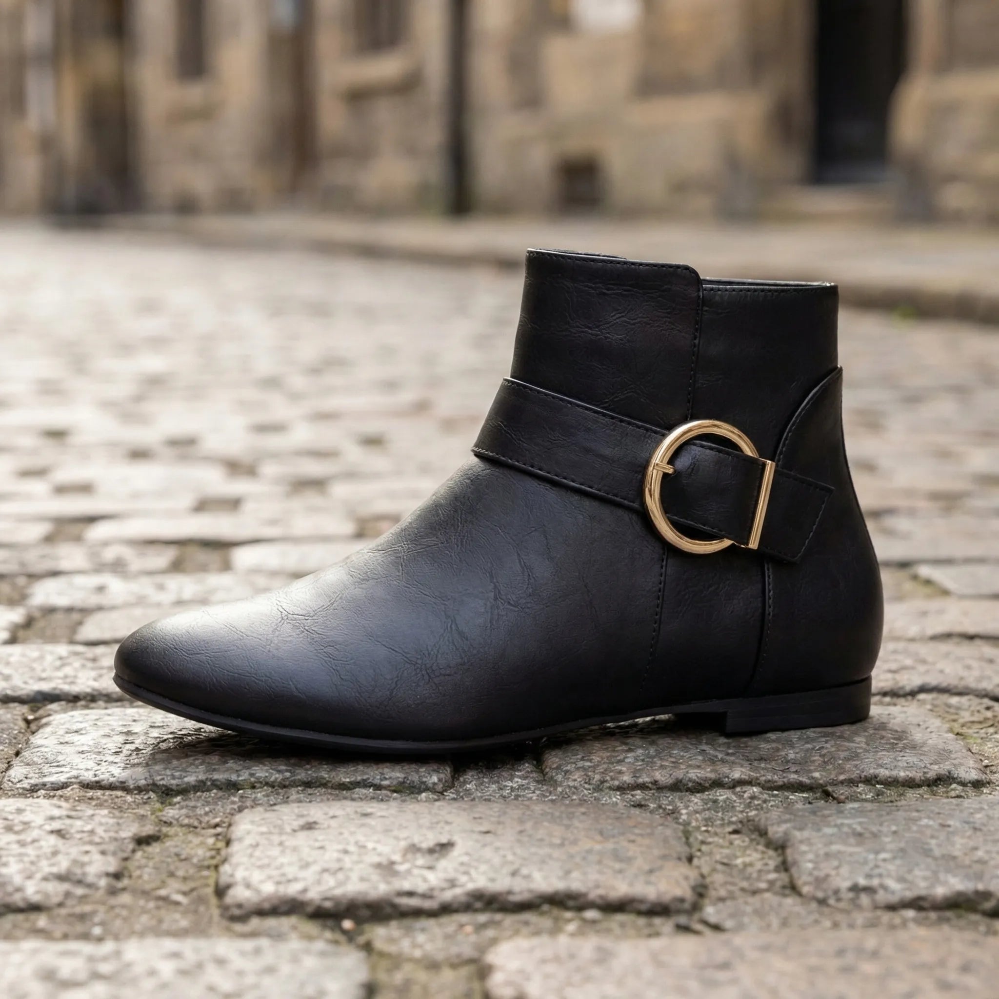 Botki Do Kostki Z Klamrą - Codzienna Elegancja 