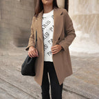 Zofia – Klasyczny Damski Wełniany Płaszcz Elegancki z Długim Rękawem