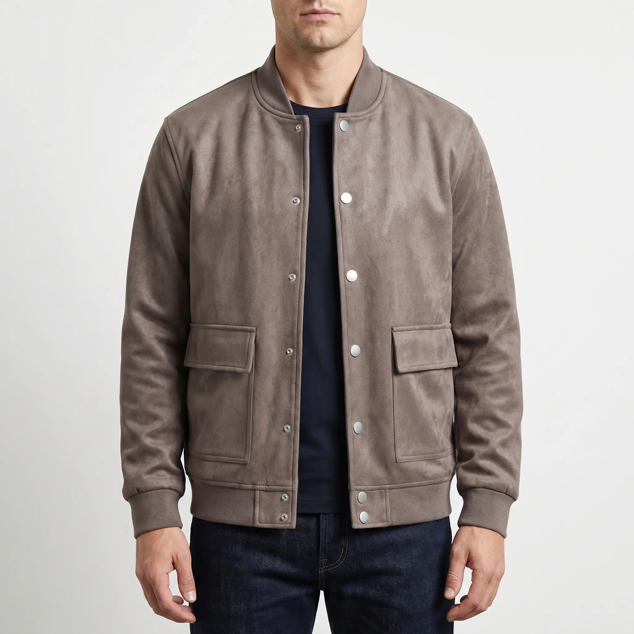 Casualowa Kurtka Bomber Z Zatrzaskami - Codzienny Casualowy Styl 