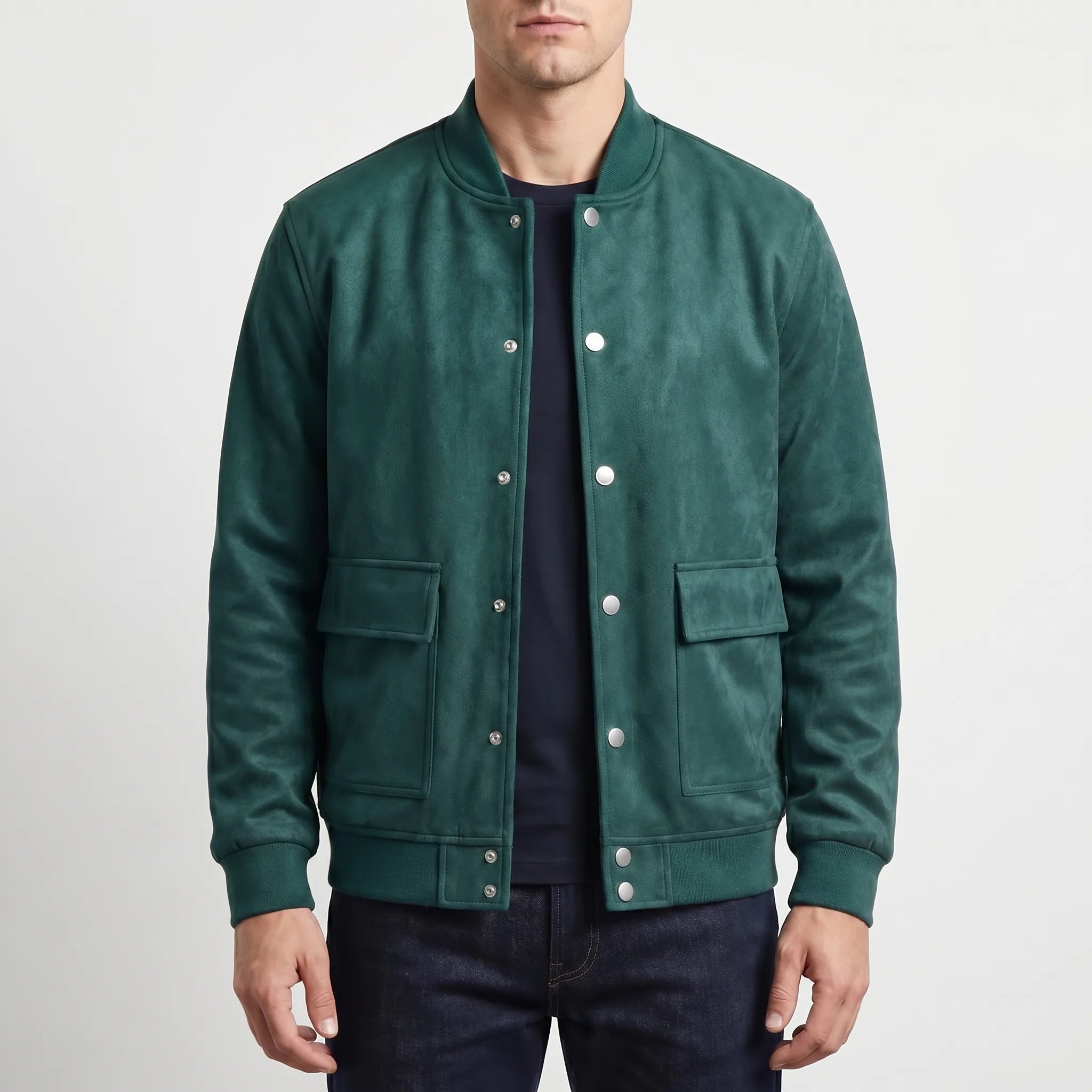 Casualowa Kurtka Bomber Z Zatrzaskami - Codzienny Casualowy Styl 