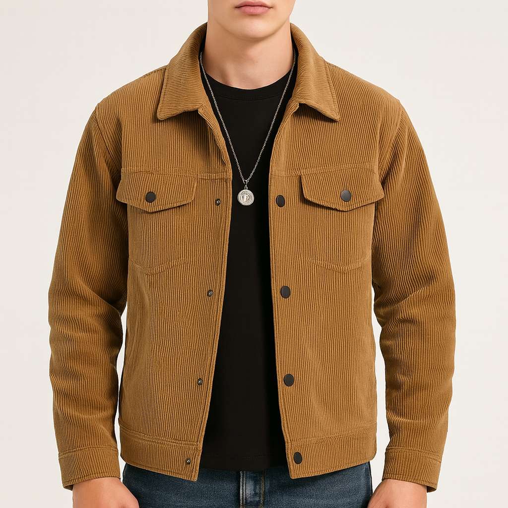 Męska kurtka sztruksowa casual