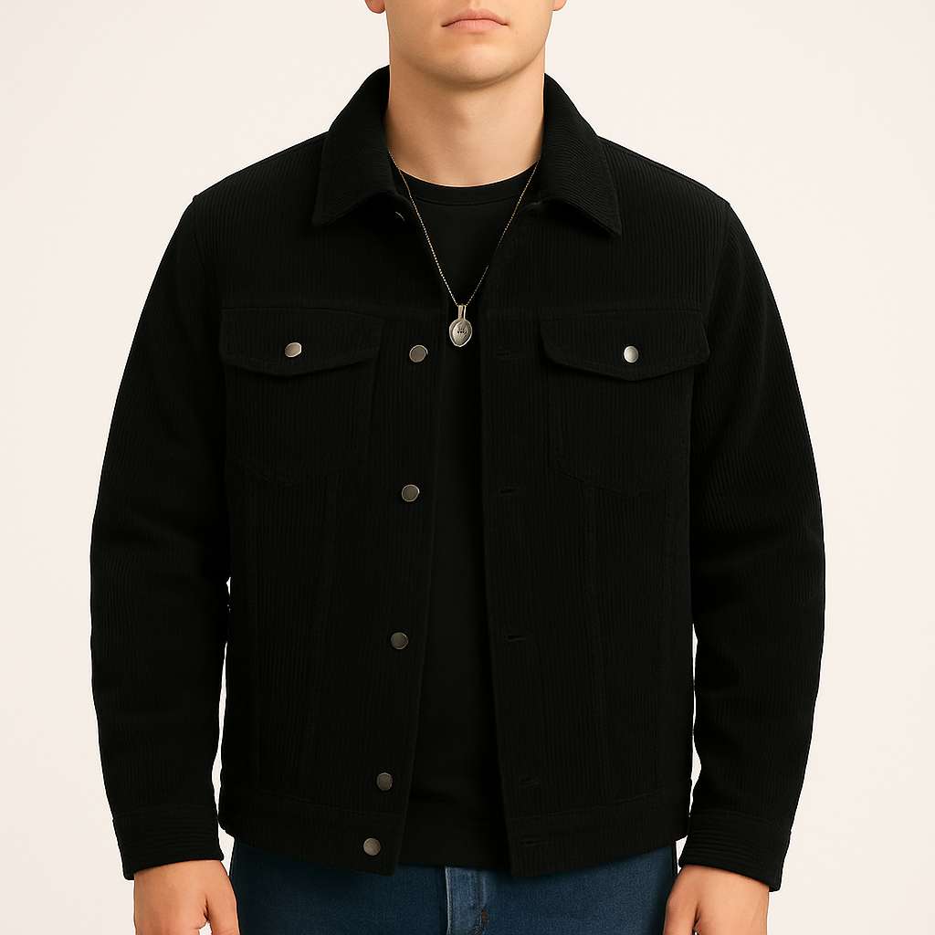 Męska kurtka sztruksowa casual