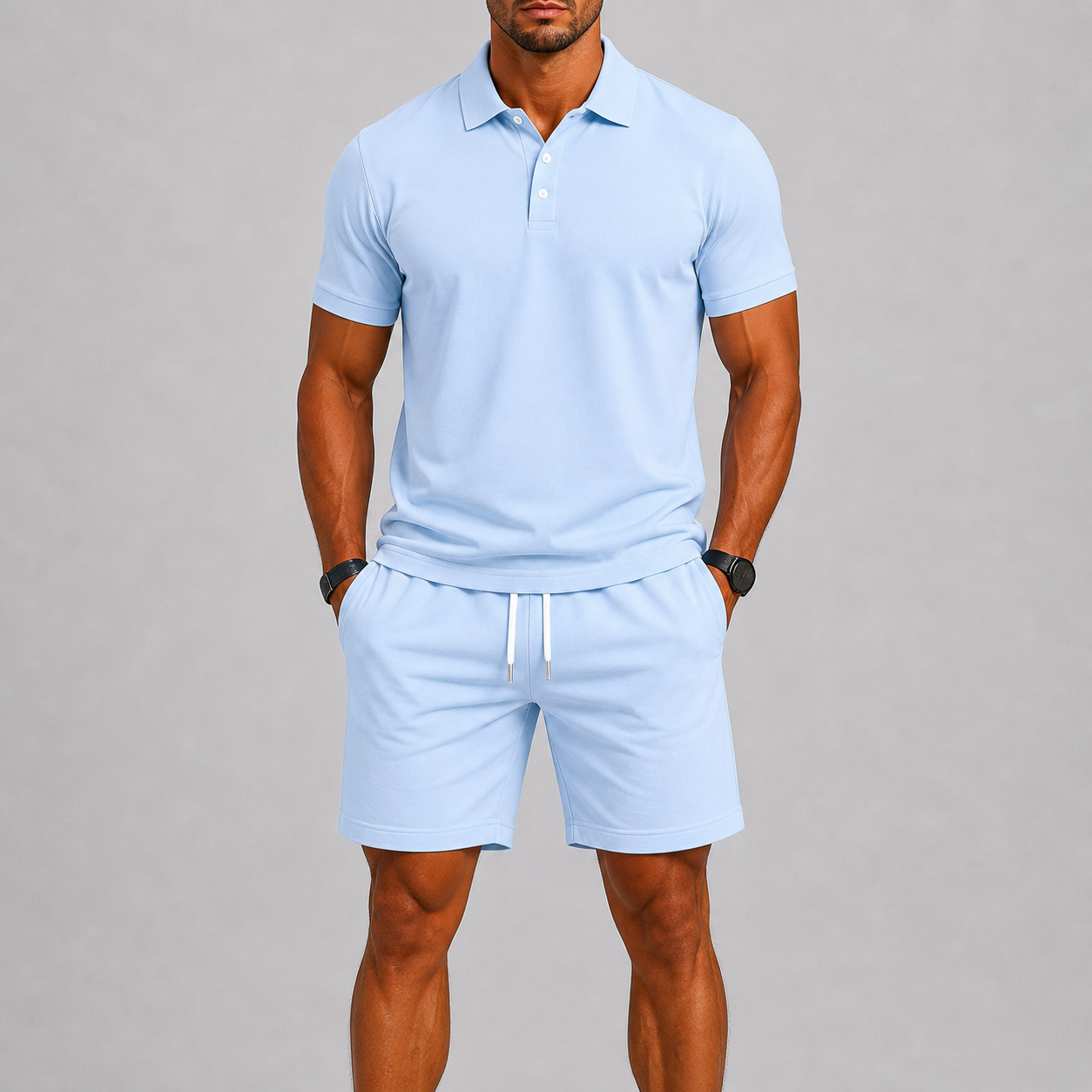 Milo – Męski Letni Zestaw Sportowy Polo i Szorty Lekki Komfort
