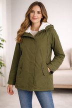 Romina - Men's Long Winter Hooded Jacket with Lining