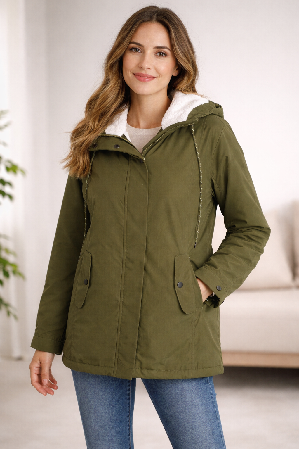 Romina - Men's Long Winter Hooded Jacket with Lining