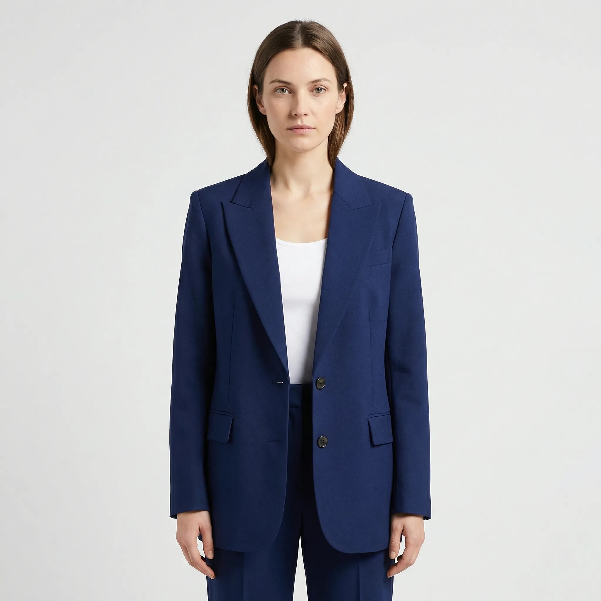 Damski Casualowy Blezer Z Kołnierzem Marynarki - Codzienna Elegancja Biurowa