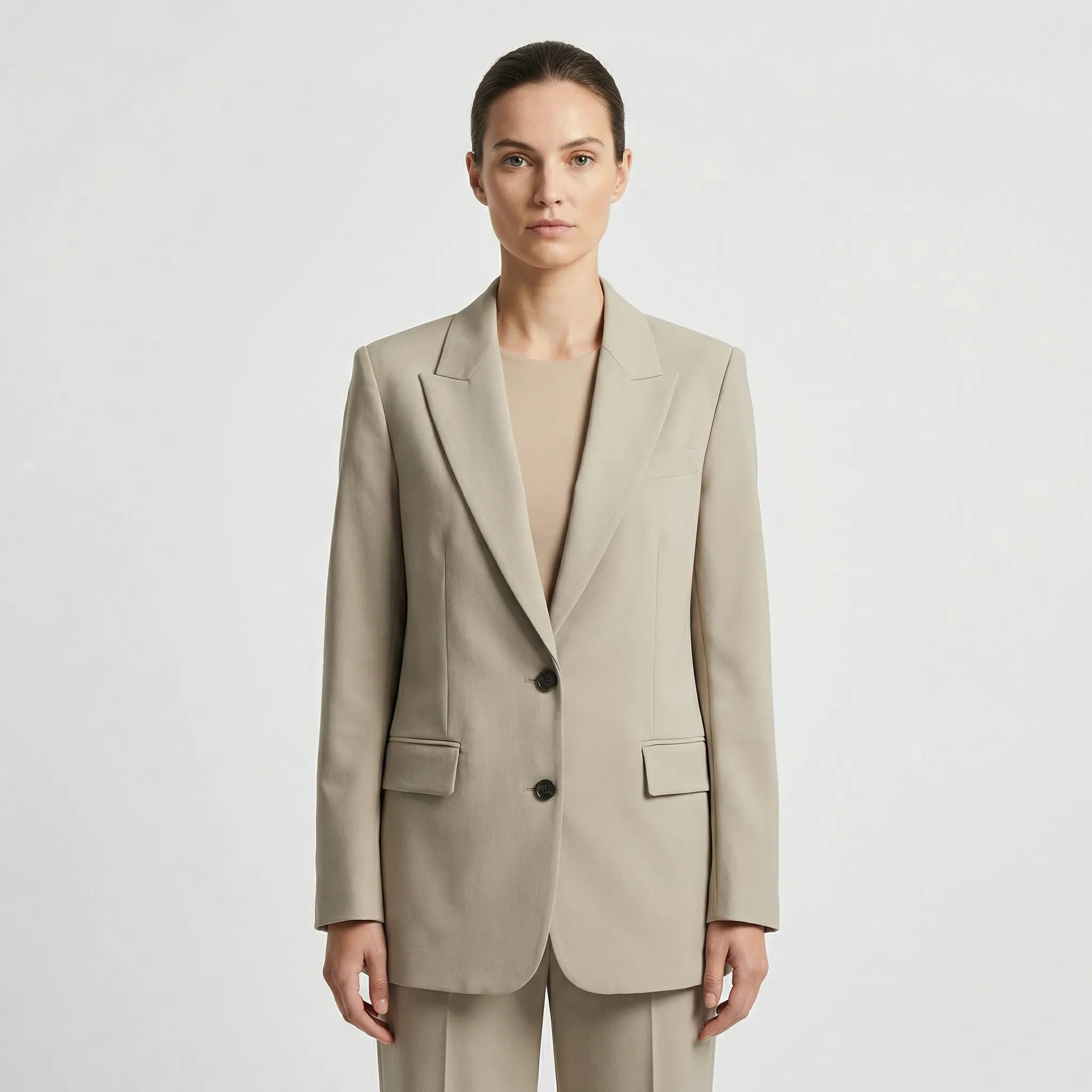 Damski Casualowy Blezer Z Kołnierzem Marynarki - Codzienna Elegancja Biurowa