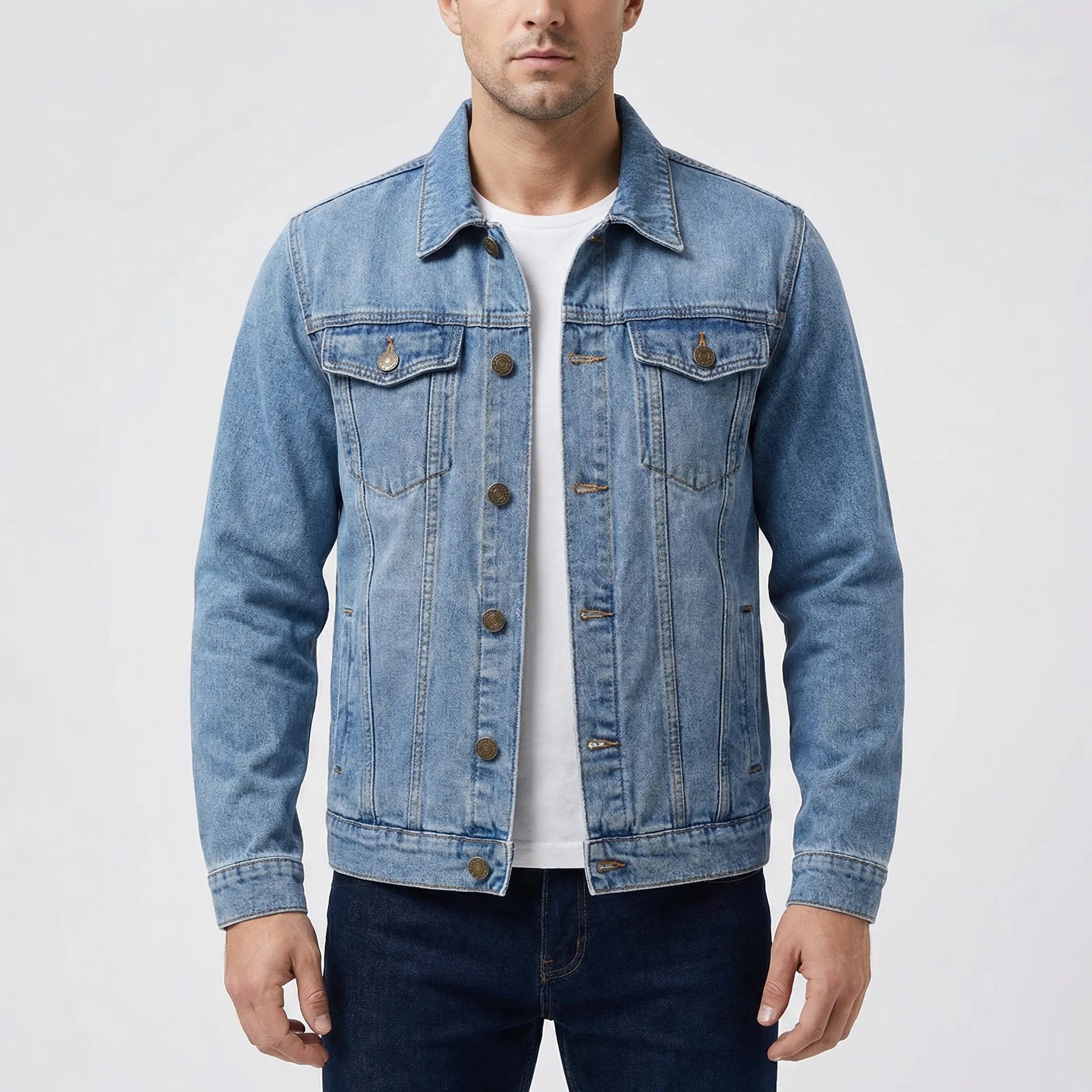 Damski Dopasowana Kurtka Jeansowa W Stylu Vintage - Codzienny Miejski Styl