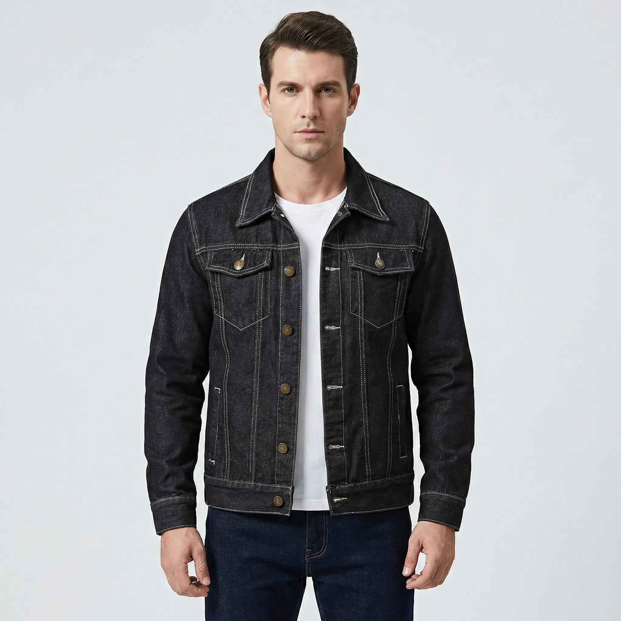 Damski Dopasowana Kurtka Jeansowa W Stylu Vintage - Codzienny Miejski Styl