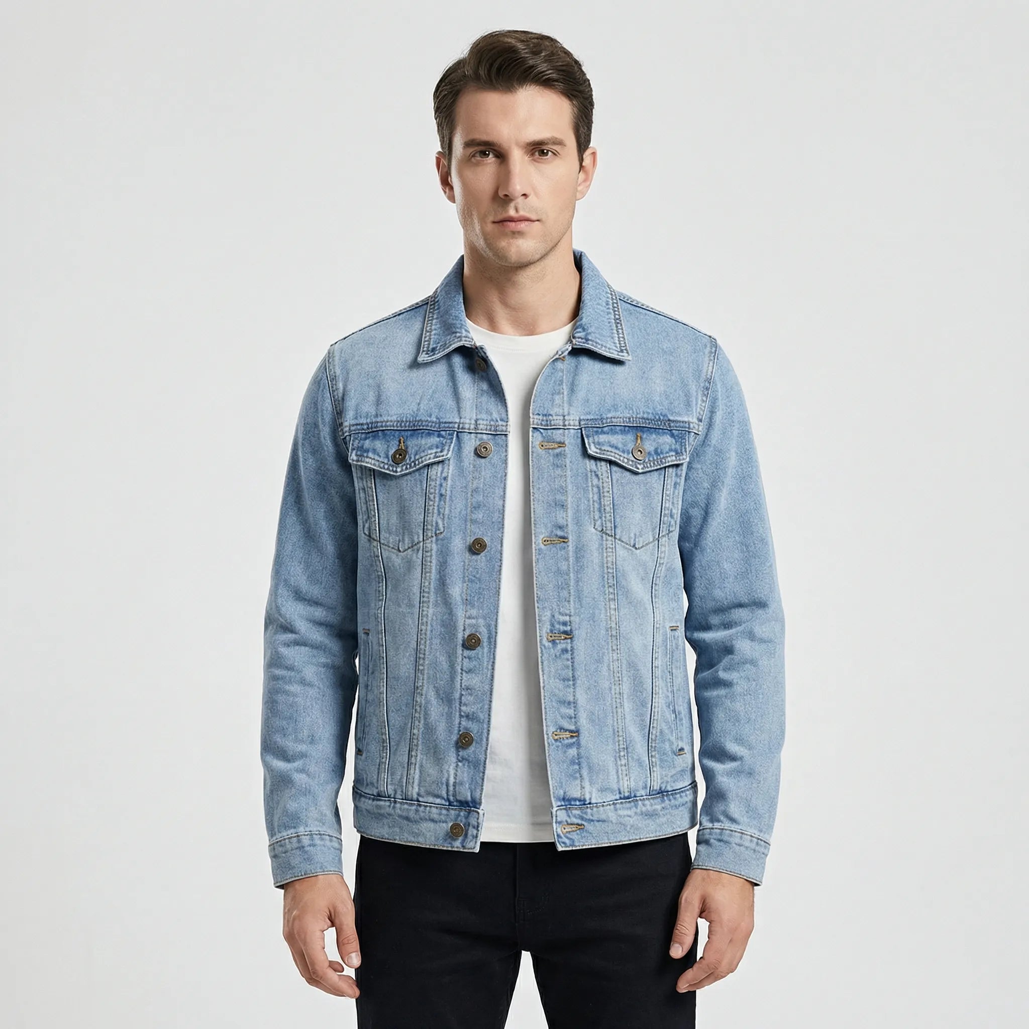 Damski Dopasowana Kurtka Jeansowa W Stylu Vintage - Codzienny Miejski Styl