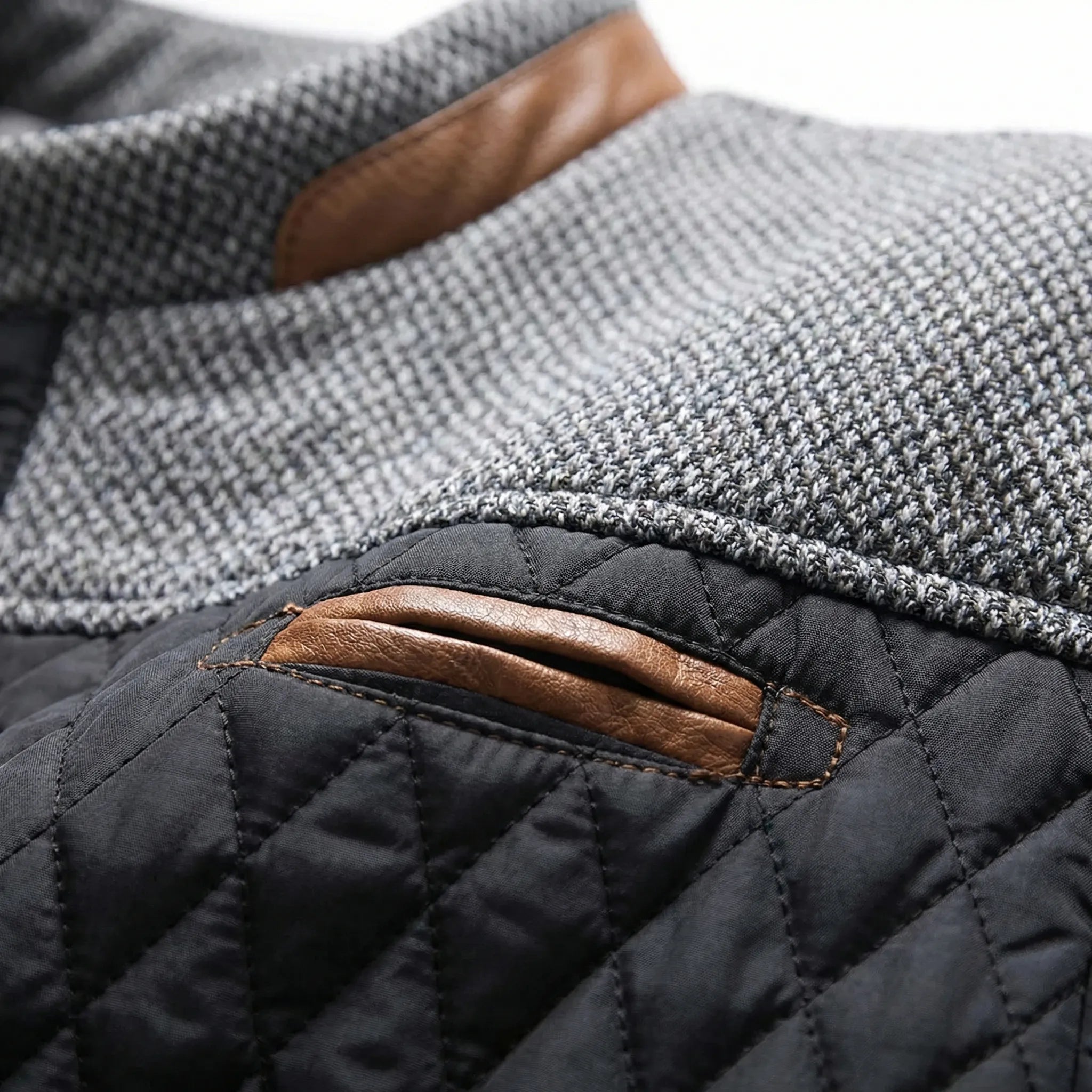 Damski Pikowana Kurtka Bomber Z Wzorem Rombu - Codzienna Ochrona Przed Chłodem