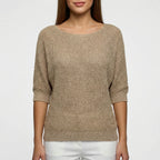 Damski Sweter Z Dekoltem Scoop - Codzienna Stylizacja Casualowa 