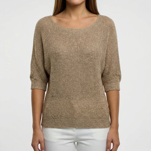 Damski Sweter Z Dekoltem Scoop - Codzienna Stylizacja Casualowa 