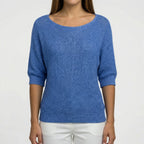 Damski Sweter Z Dekoltem Scoop - Codzienna Stylizacja Casualowa 