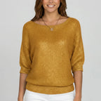 Damski Sweter Z Dekoltem Scoop - Codzienna Stylizacja Casualowa 