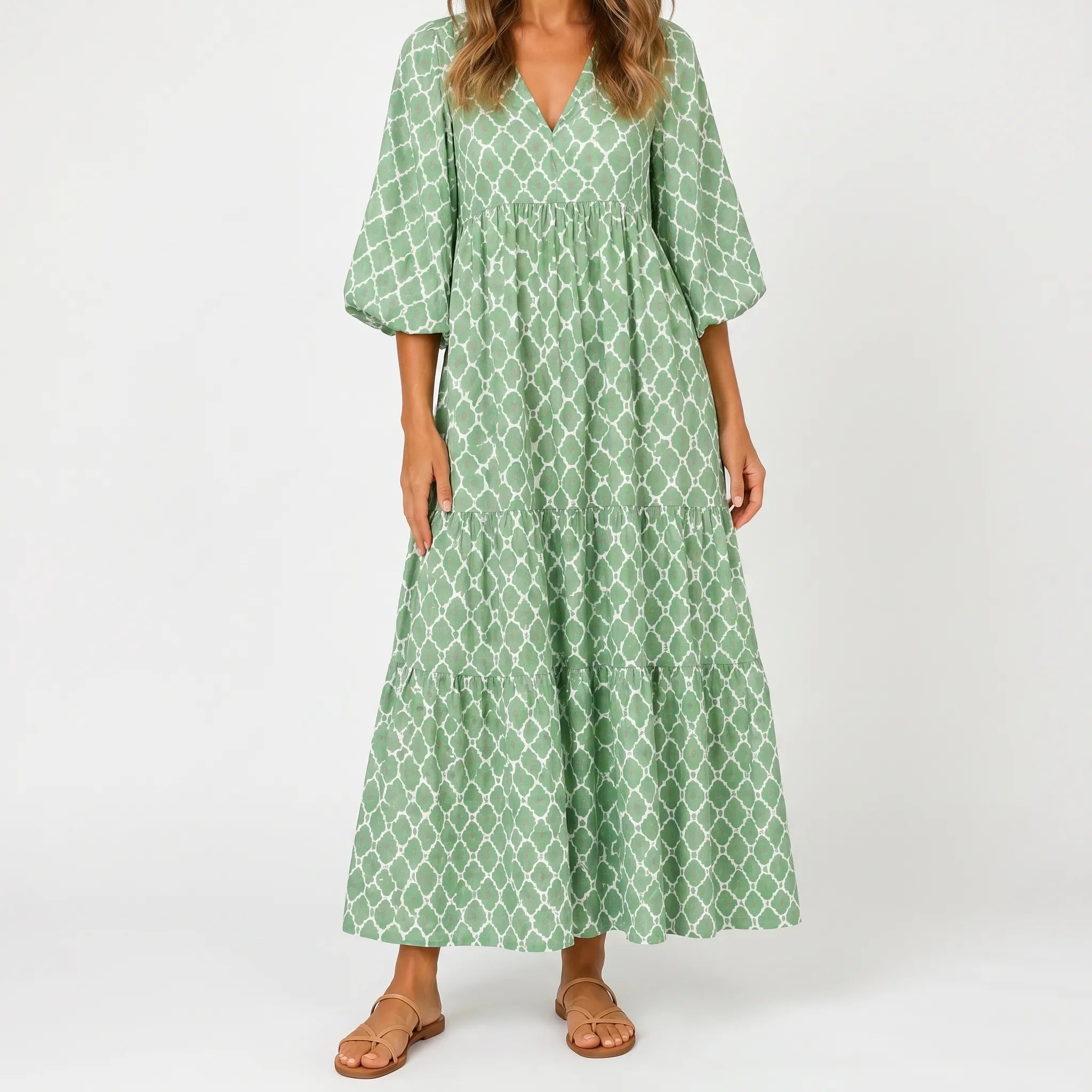 Długa Sukienka W Stylu Boho - Letnie Spacery 