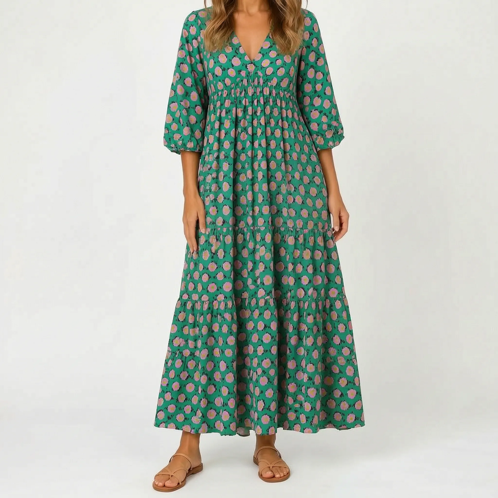 Długa Sukienka W Stylu Boho - Letnie Spacery 