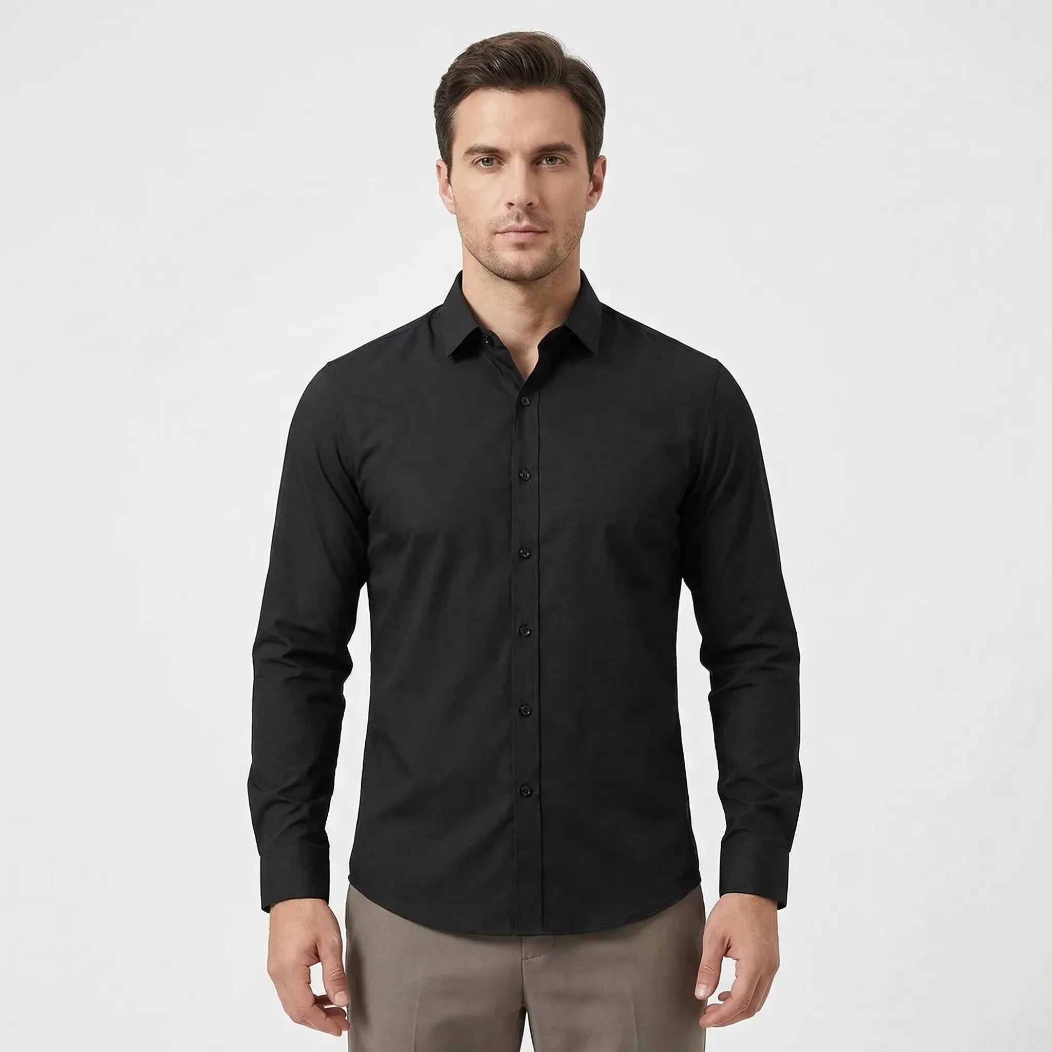 Dopasowana Koszula Na Długi Rękaw - Codzienny Strój Do Pracy 