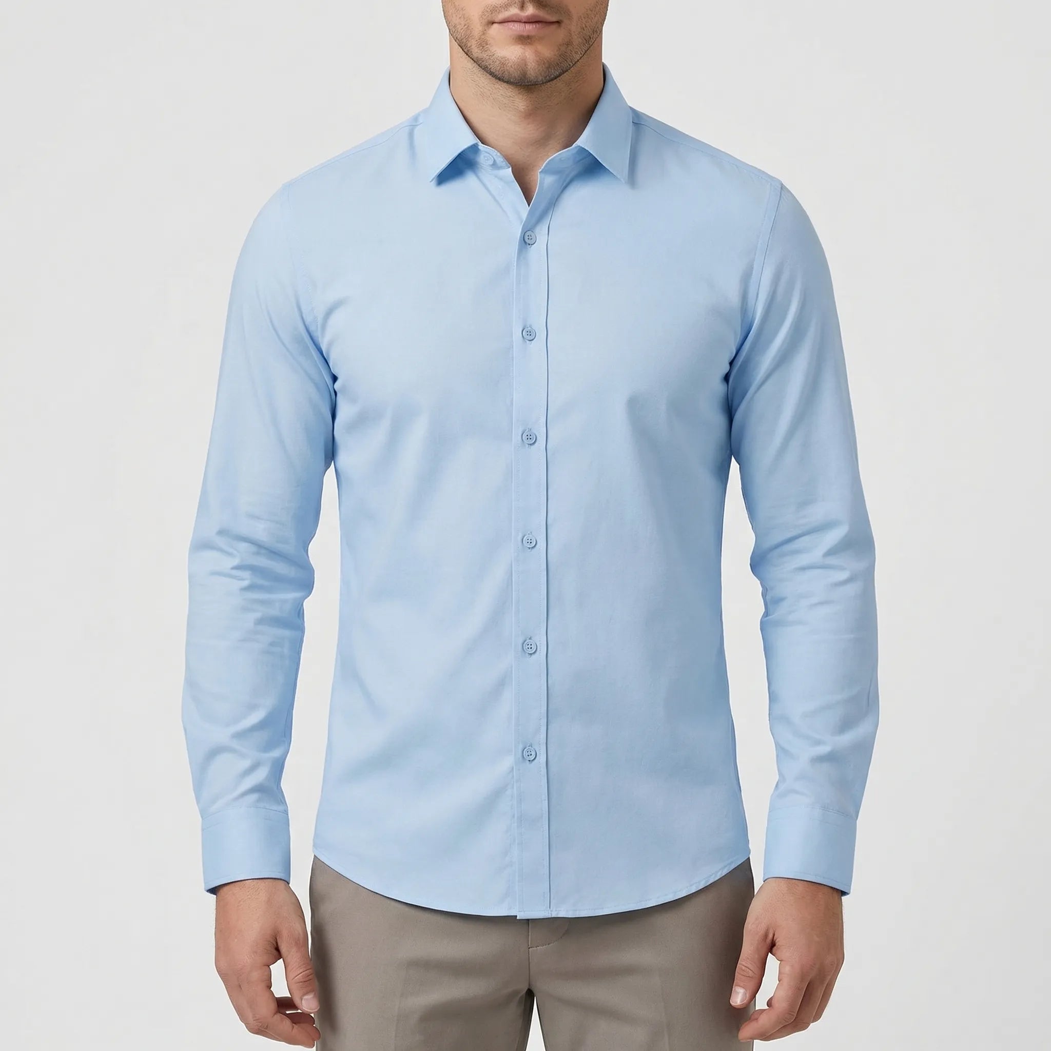 Dopasowana Koszula Na Długi Rękaw - Codzienny Strój Do Pracy 