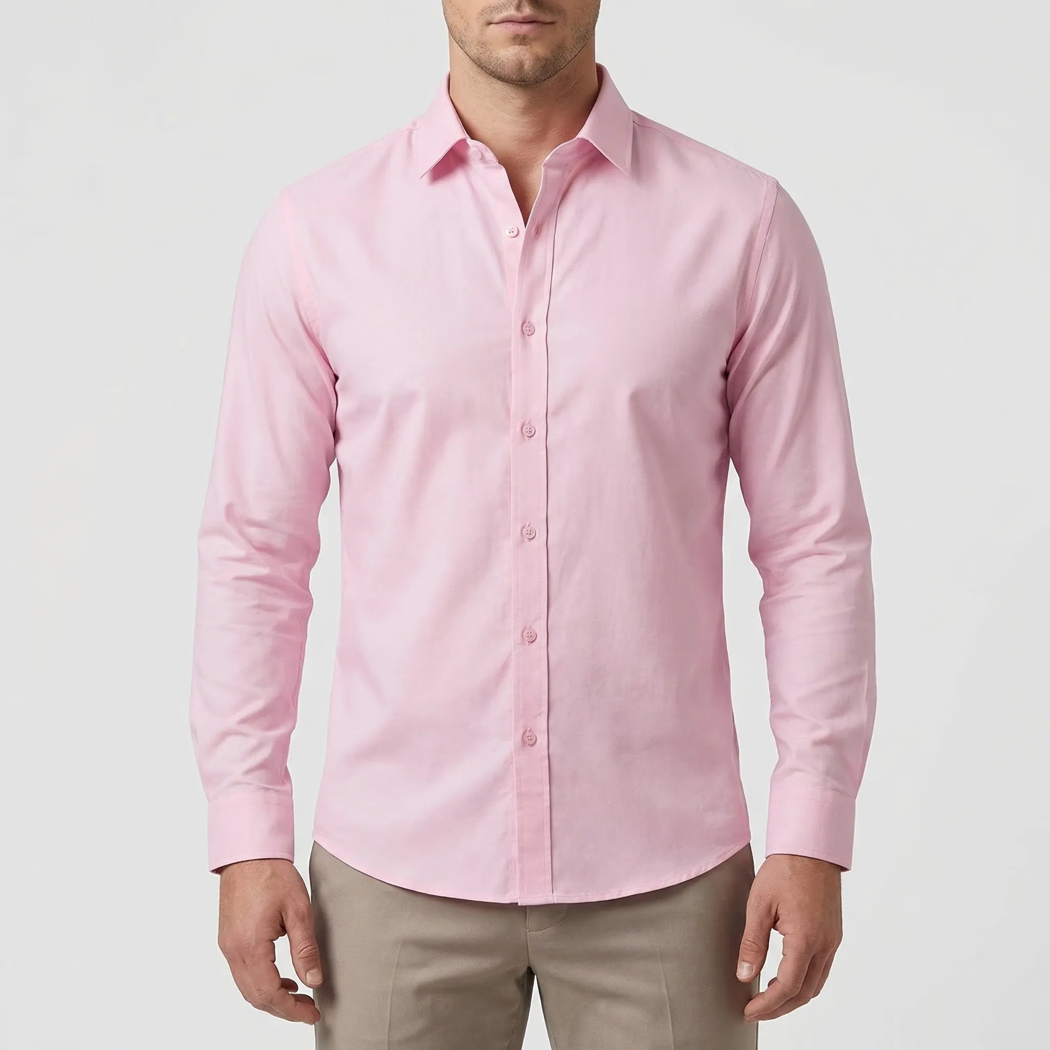 Dopasowana Koszula Na Długi Rękaw - Codzienny Strój Do Pracy 