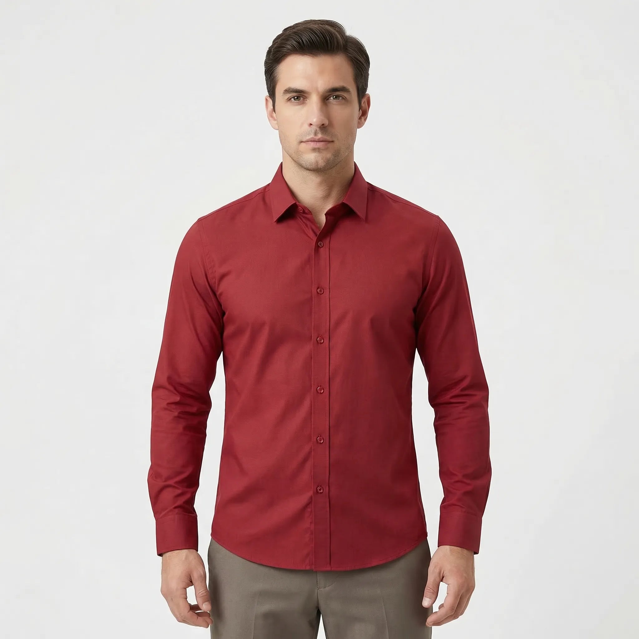 Dopasowana Koszula Na Długi Rękaw - Codzienny Strój Do Pracy 