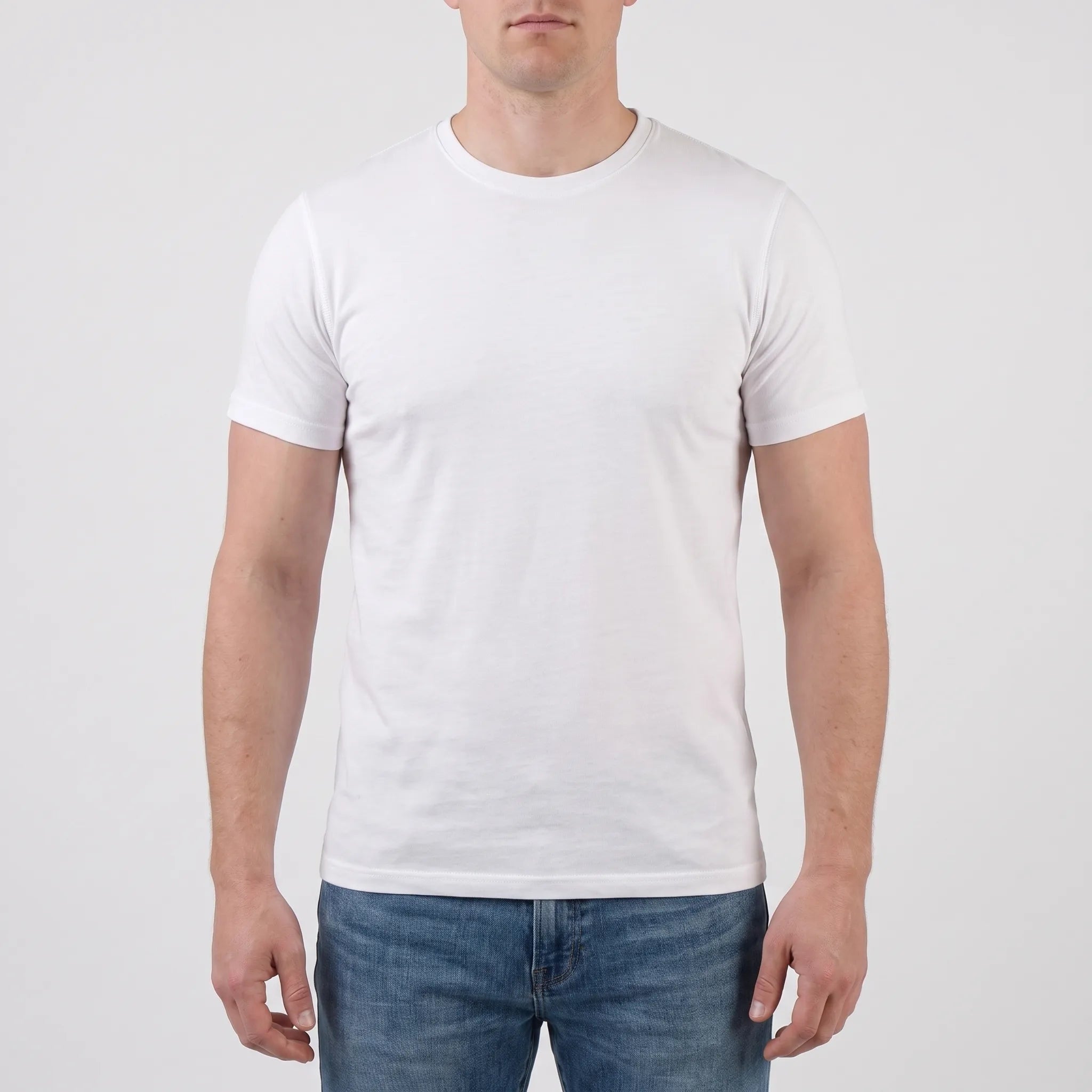 Dopasowany Biały T-Shirt Męski - Codzienne Stylizacje 