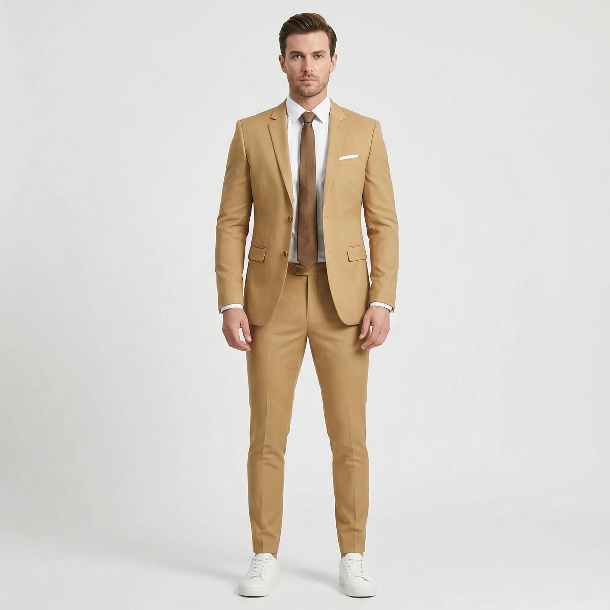 Dwuczęściowy Garnitur Slim Fit - Eleganckie Uroczystości Weselne 