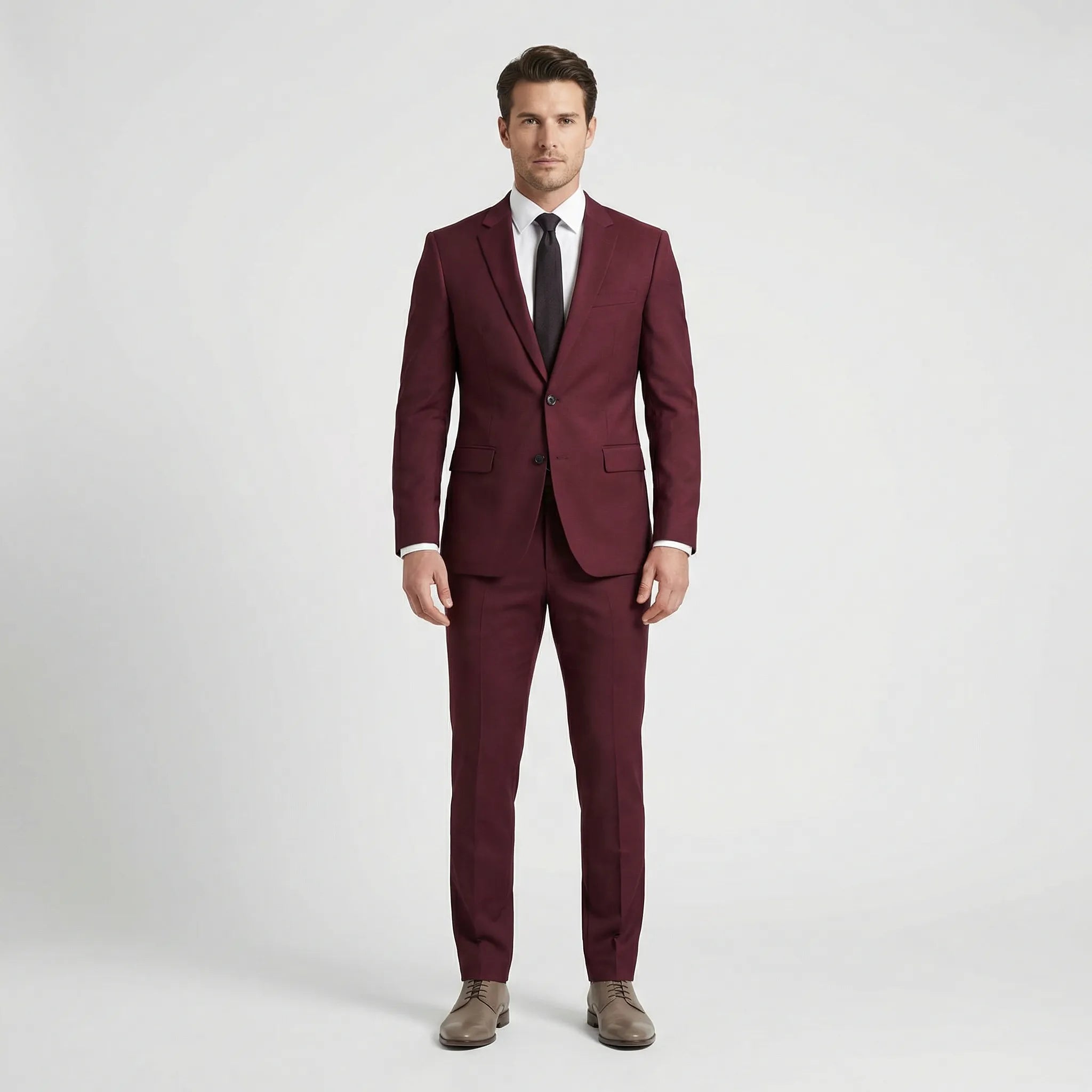 Dwuczęściowy Garnitur Slim Fit - Eleganckie Uroczystości Weselne 